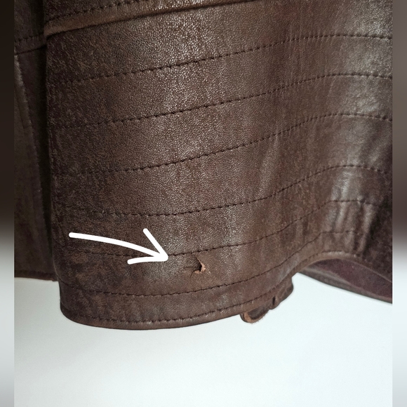 Red Wing Shoes Leather Jacket Cafe Racer Moto Men's Size XL Brown Motorcycle - Picture 6 of 15